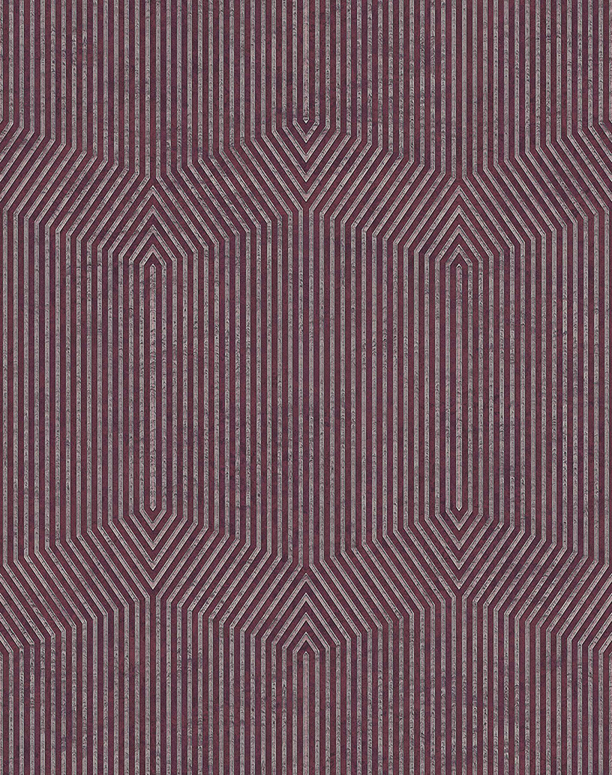 Rayure Geo-Burgundy