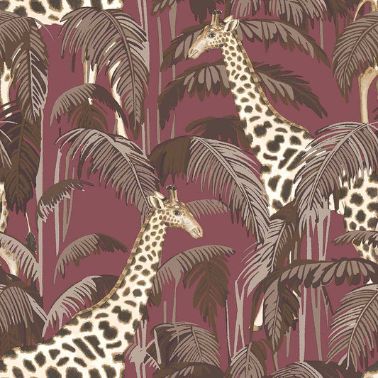 Giraffe Burgundy