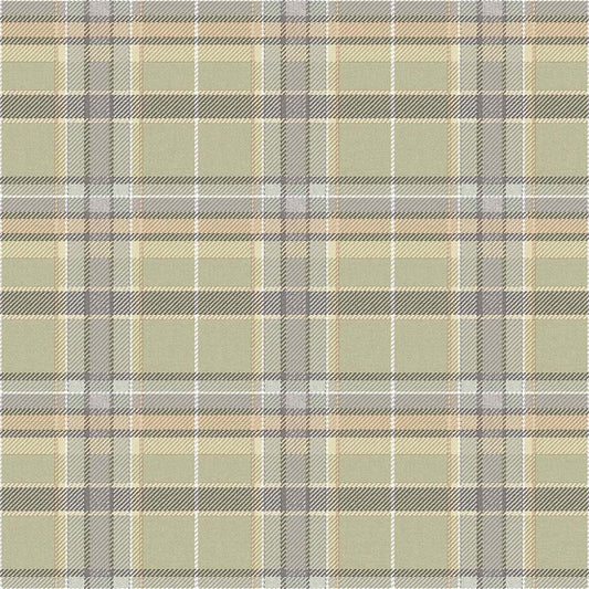 Tartan Green Fabric Imitation