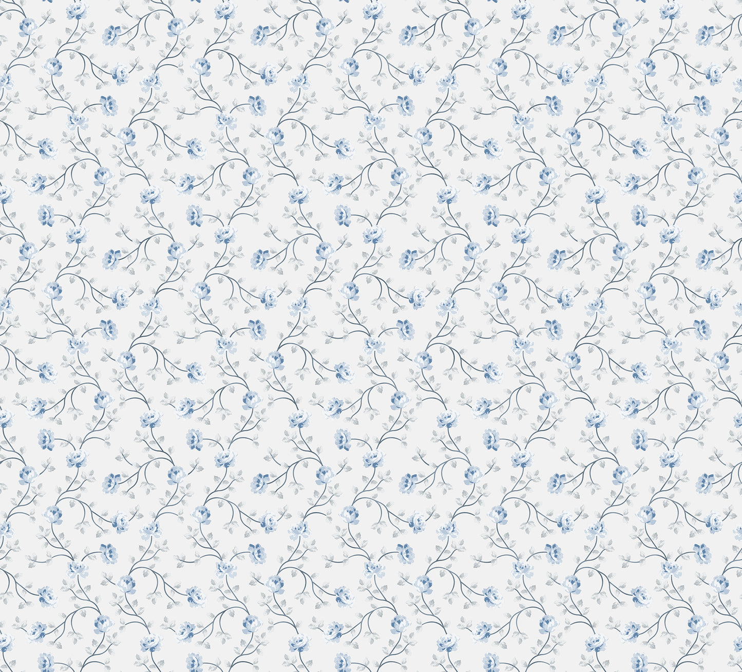 Petit Flowers Blue- White