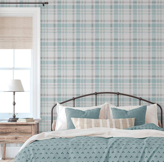 Plaid Teal Blue