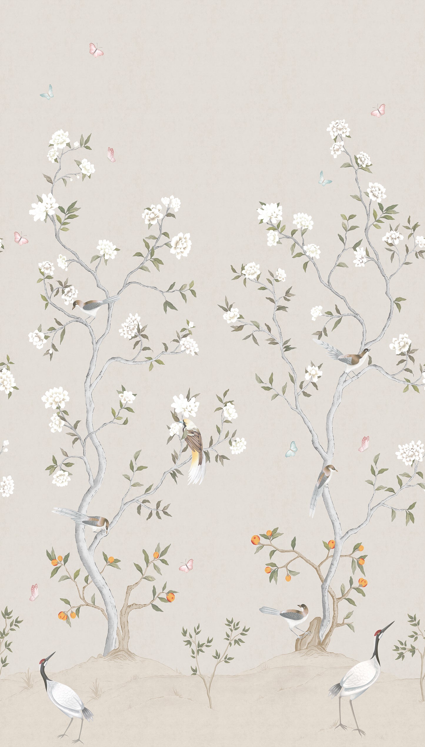Chinoiserie Mural Green-Beige