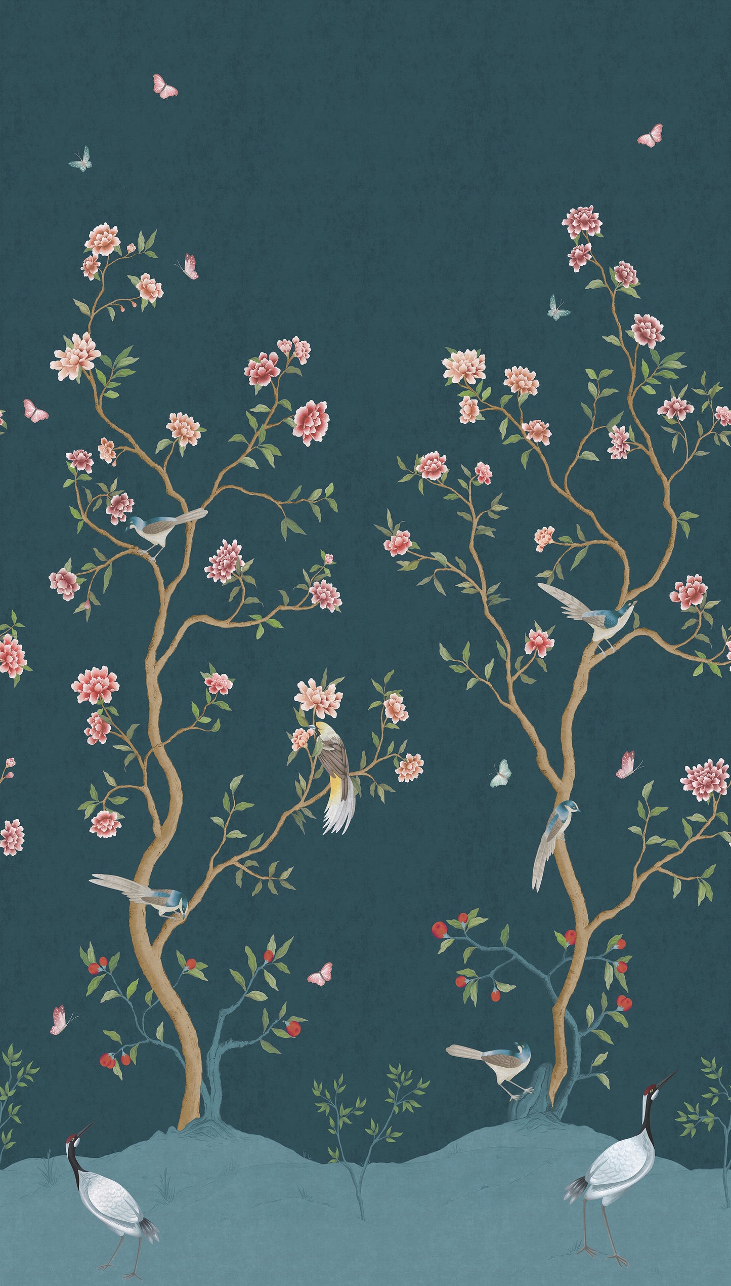 Chinoiserie Mural Blue