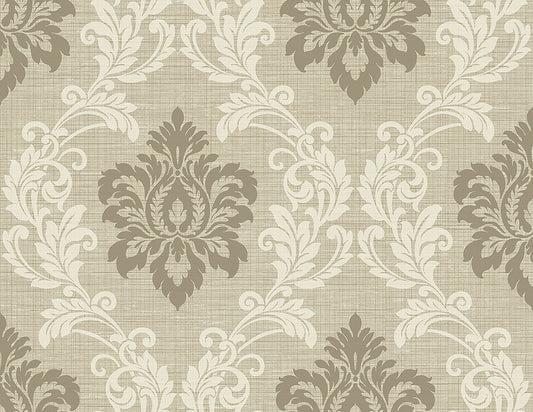 Adela Neutral Twill Damask
