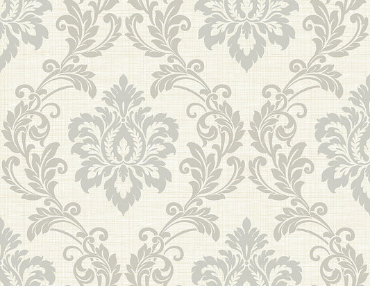 Adela Ivory Twill Damask