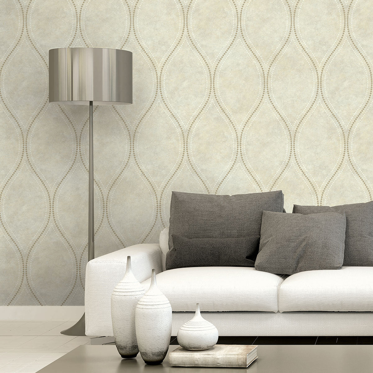 Eira Beige Marble Ogee