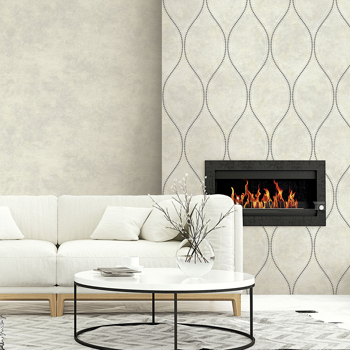 Marmor Ivory Marble Textured Wallpaper
