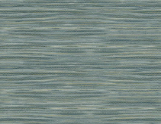 Bondi Teal Grasscloth Texture Wallpaper