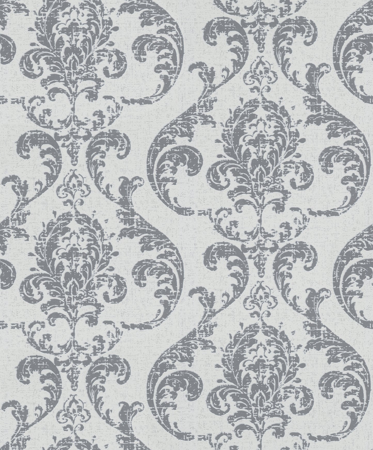 Baroque Damask Grey-Silver