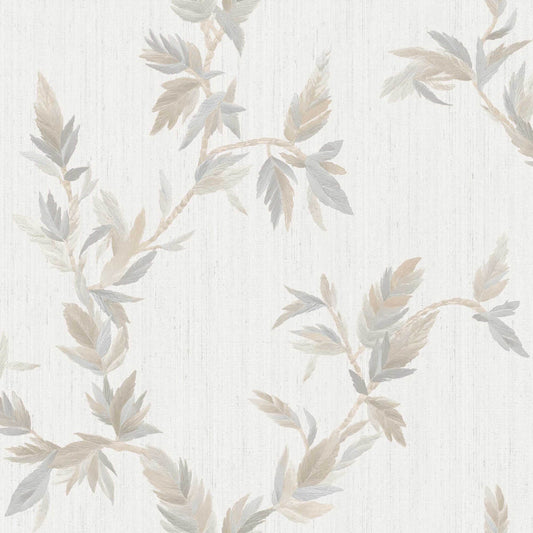 Ramage Cream Silver leaves