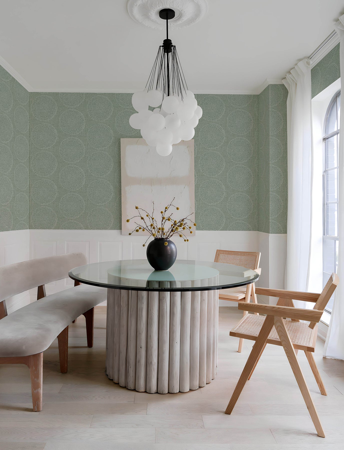 Salma Sage Green Medallion