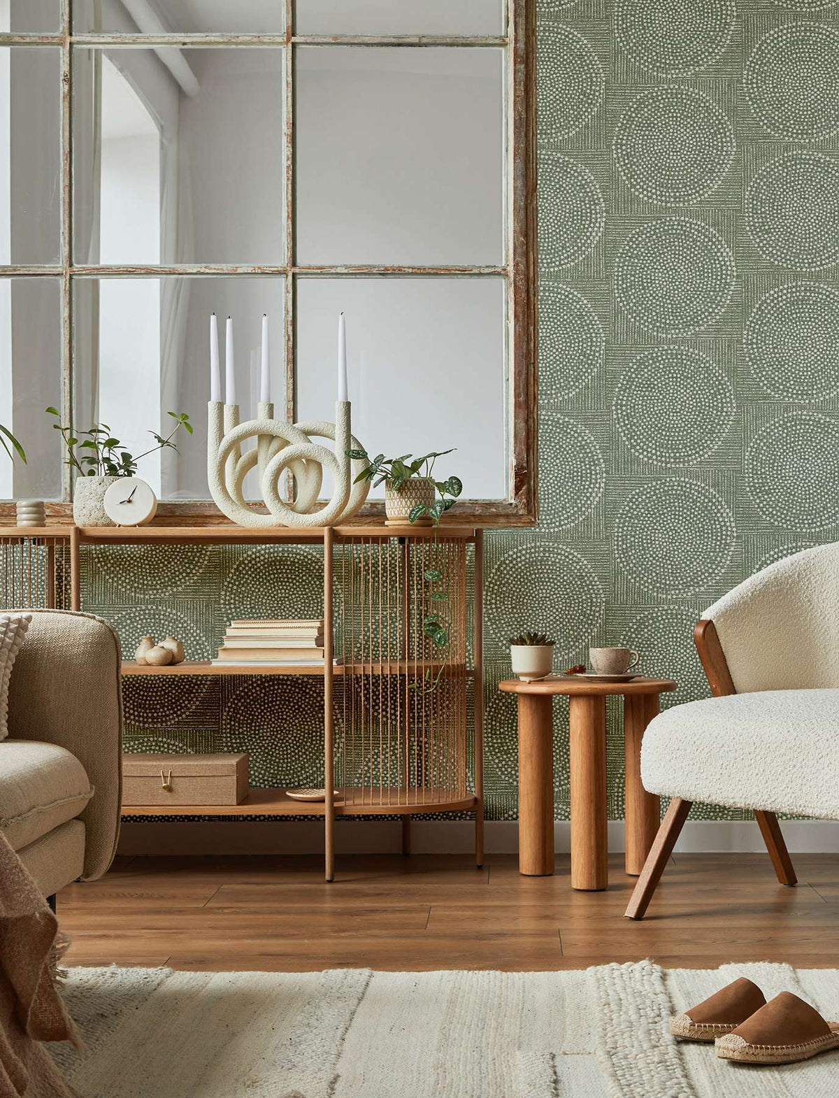 Salma Sage Green Medallion