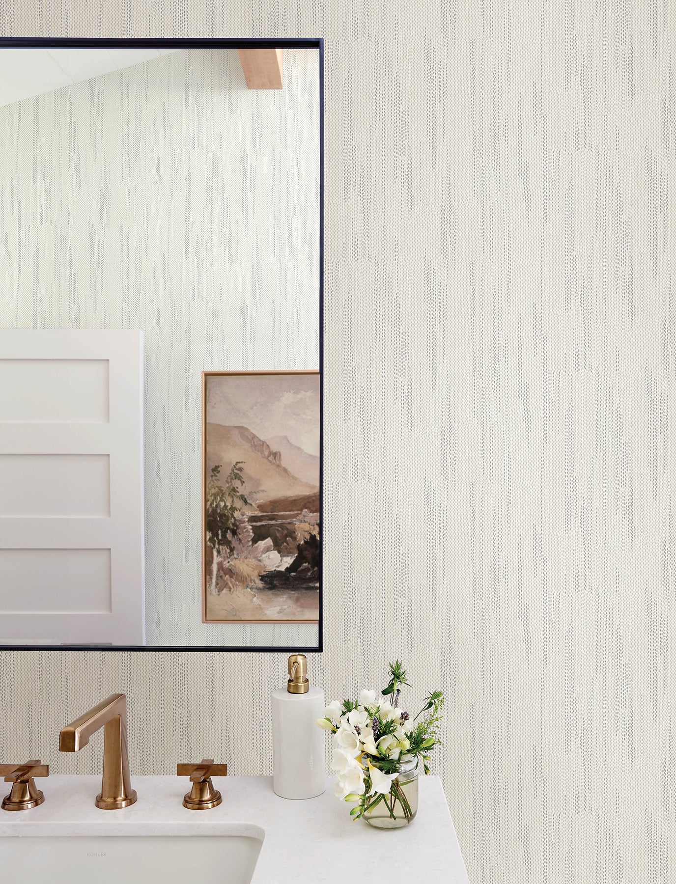 Baris Silver Stipple Stripe