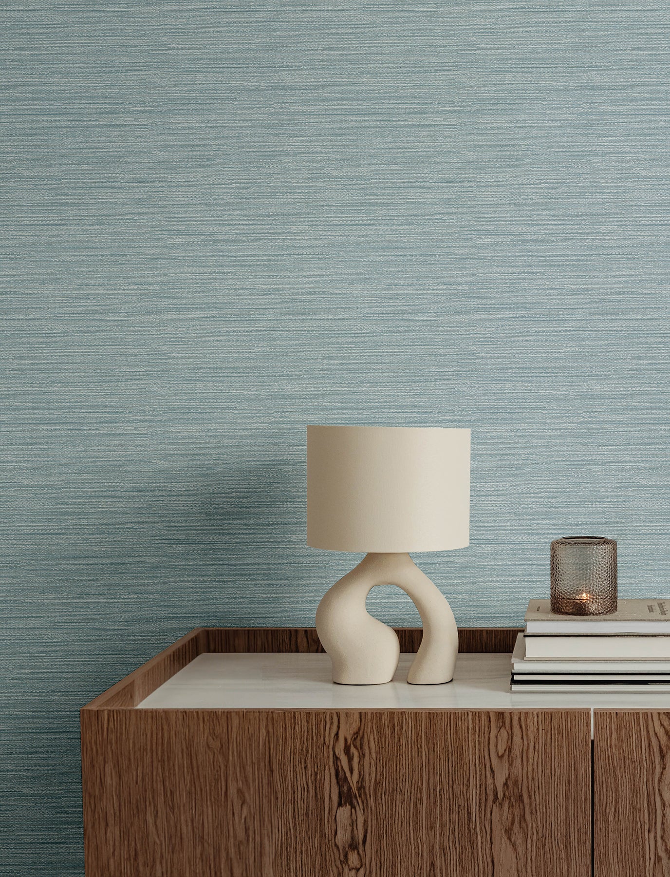 Sheehan Light Blue Faux Grasscloth