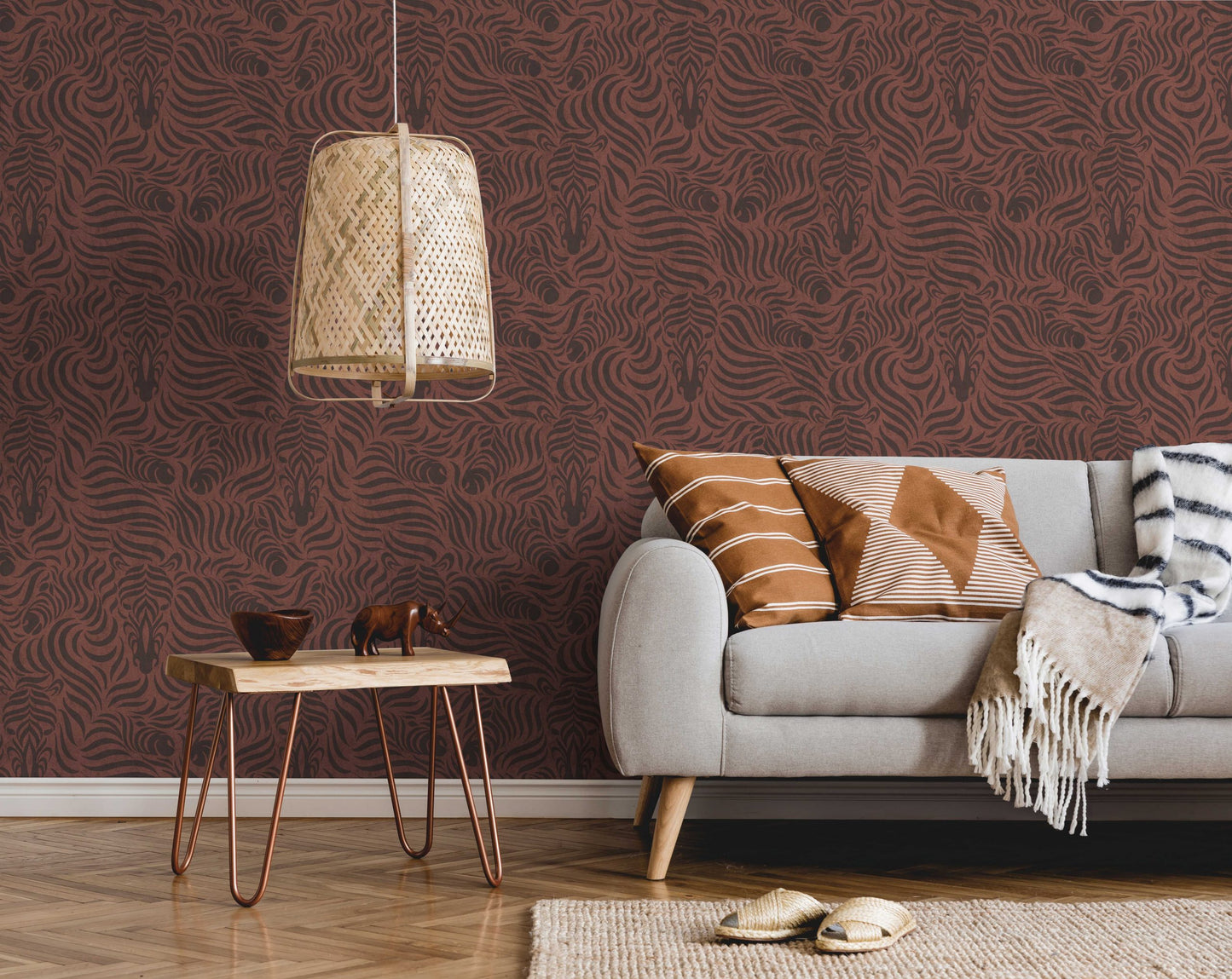 Samburu Zebra Motif Terracotta