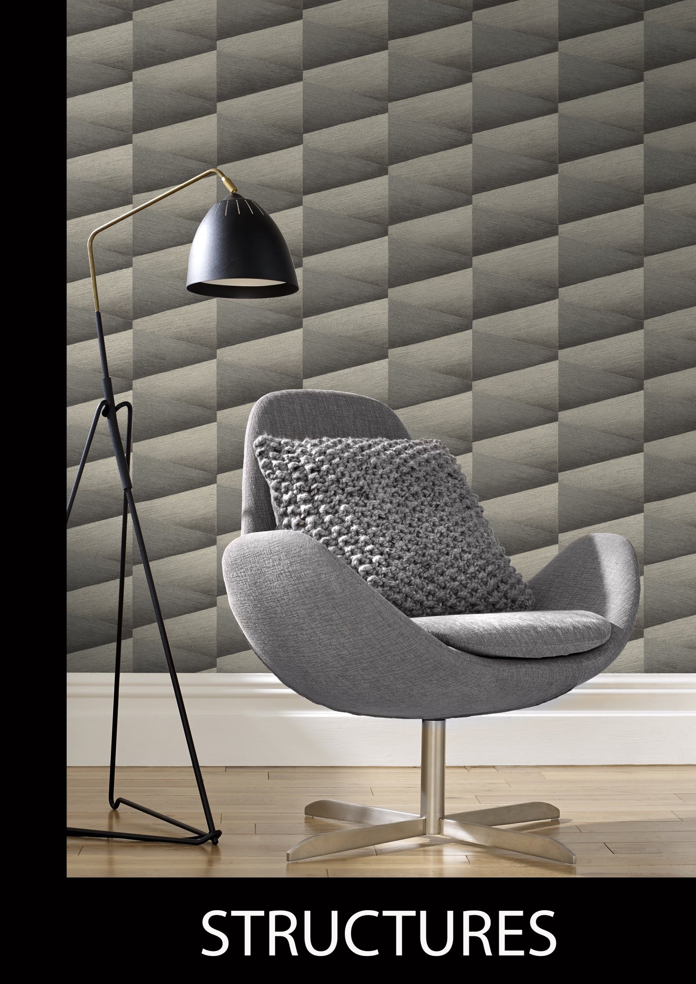 3D Illusion Dark Grey