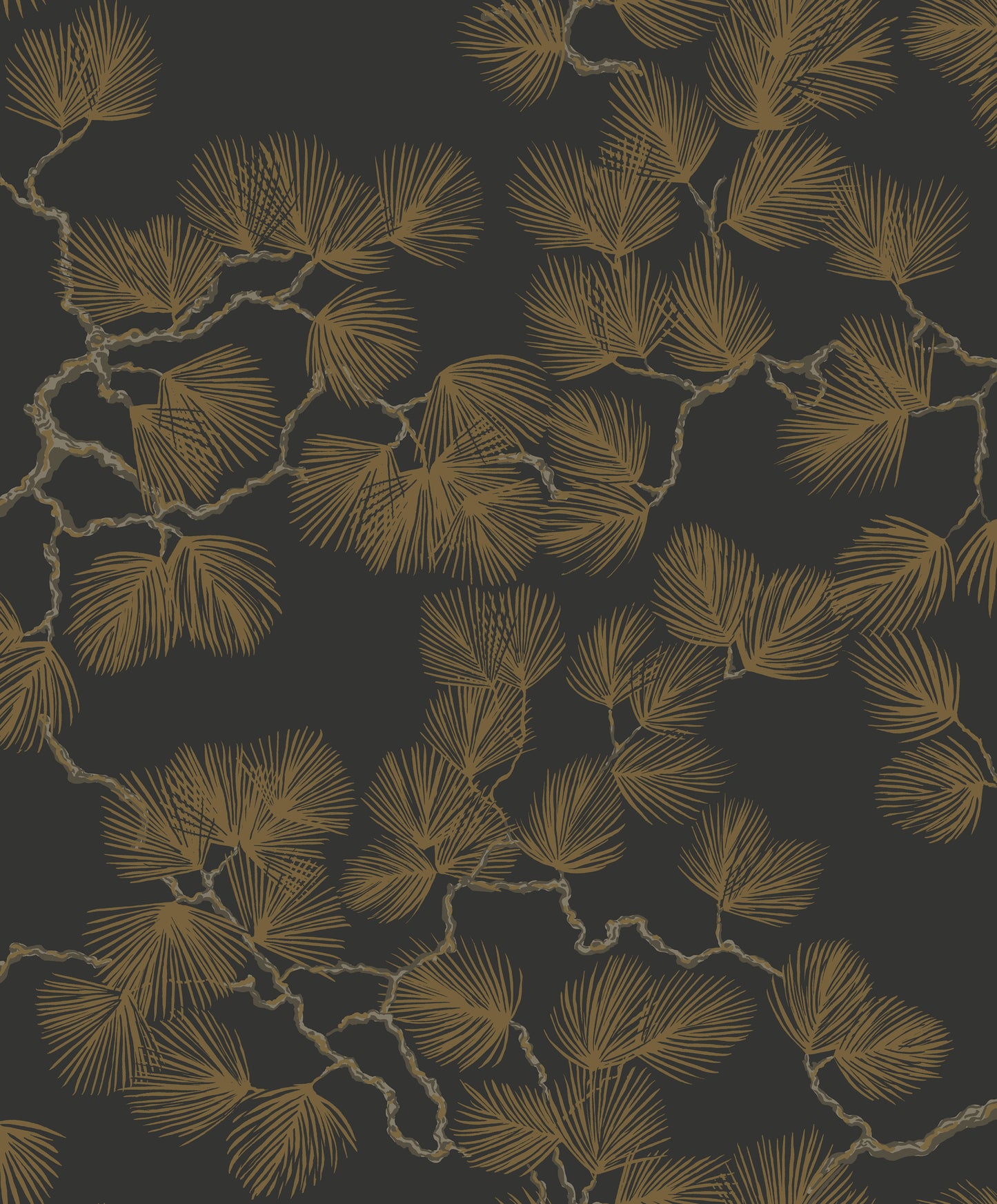 Cone Pine Black & Gold