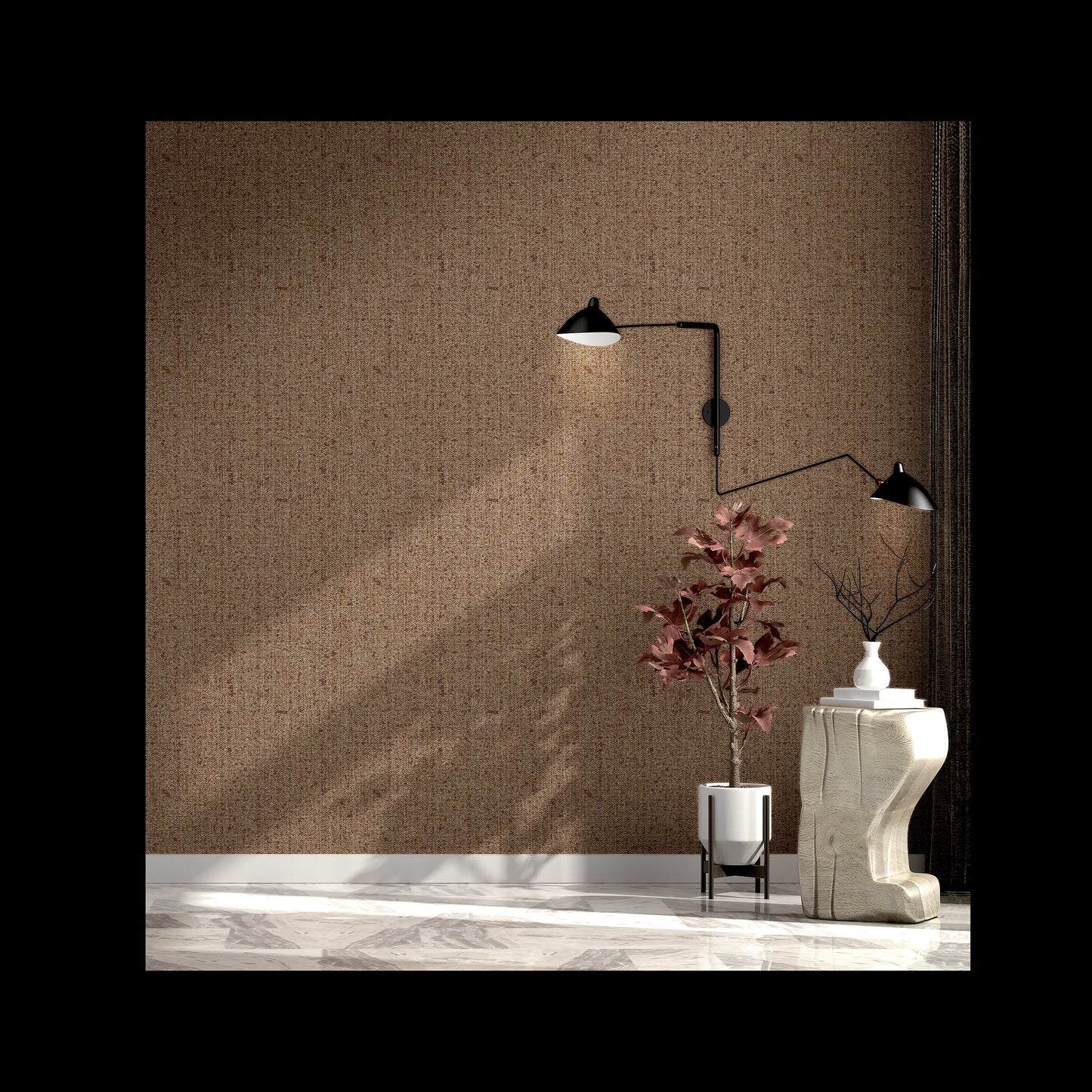Textured Plain - Brown