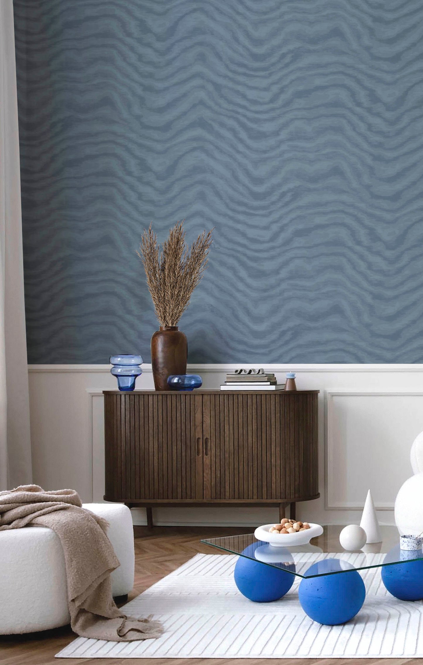 Moire Wave Blue