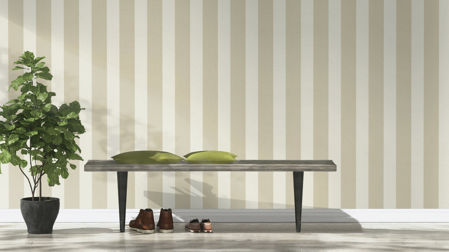 Country Style Stripe Brown-Beige