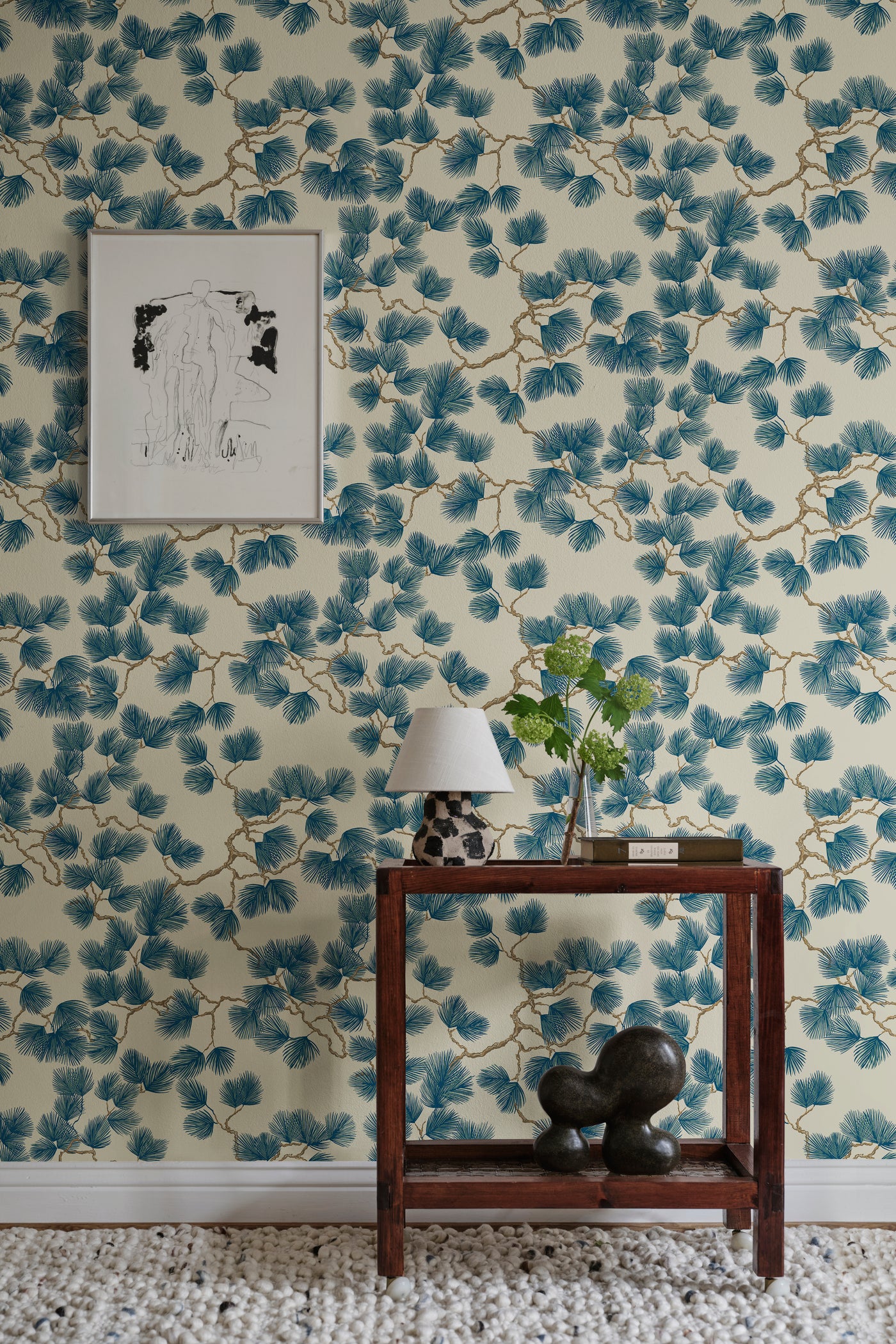 Cone Pine Blue-Cream