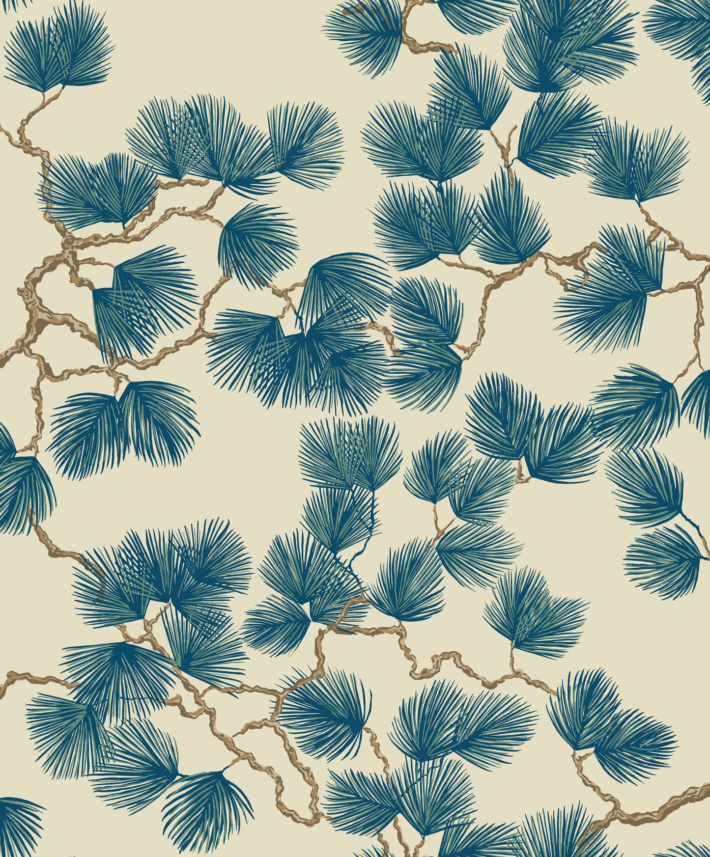 Cone Pine Blue-Cream