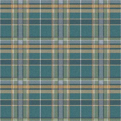 Tartan Turquoise Fabric Imitation
