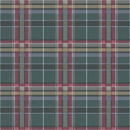 Tartan Blue-Burgundy Fabric Imitation