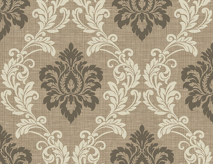 Adela Light Brown Twill Damask