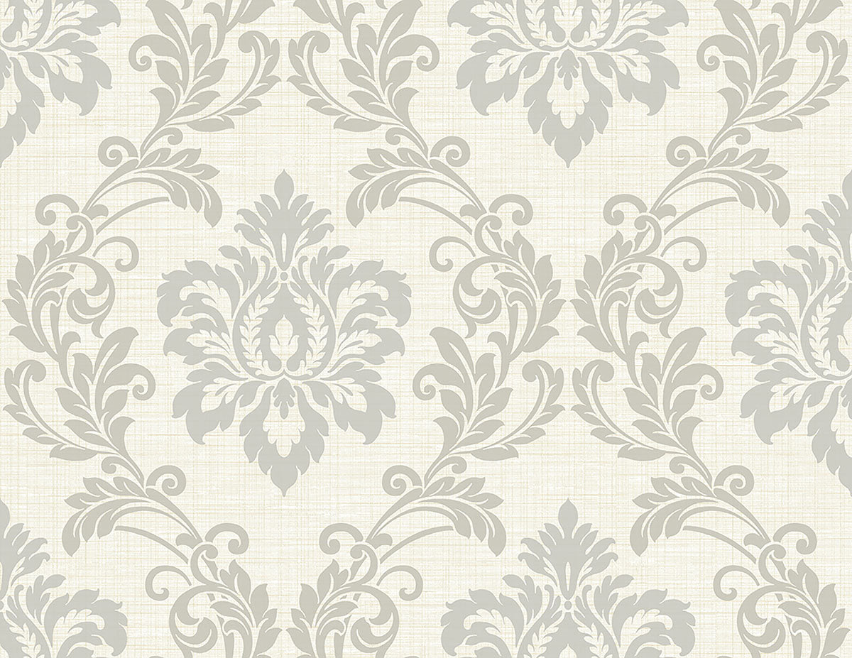 Adela Ivory Twill Damask