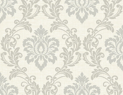 Adela Ivory Twill Damask