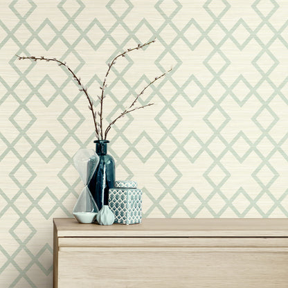 Vana Seafoam Woven Diamond