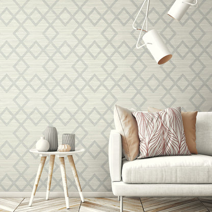 Vana Light Grey Woven Diamond