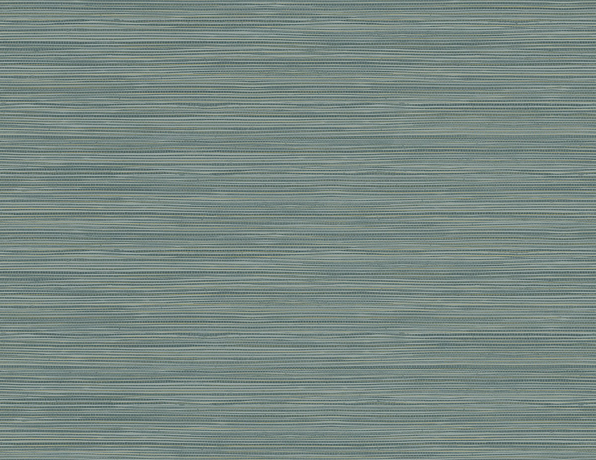 Bondi Teal Grasscloth Texture Wallpaper