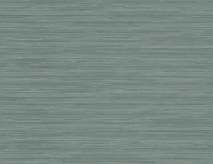 Bondi Teal Grasscloth Texture Wallpaper
