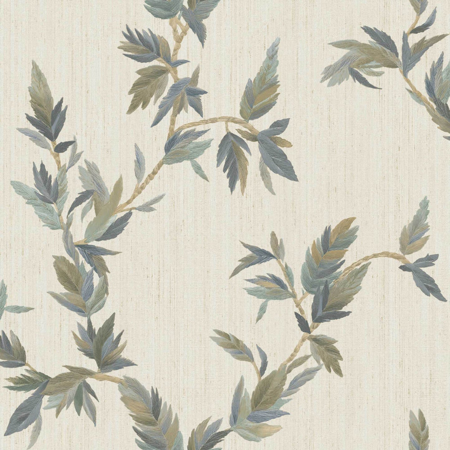 Ramage Beige green blue leaves