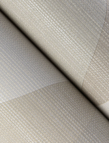 Winslow Bone Geometric Faux Grasscloth Wallpaper 2