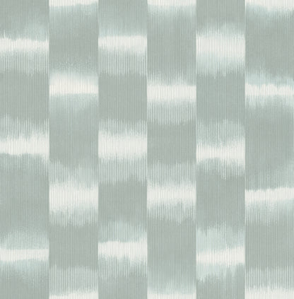 Baldwin Teal Shibori Stripe 3d Wallpaper