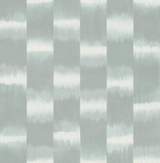 Baldwin Teal Shibori Stripe 3d Wallpaper