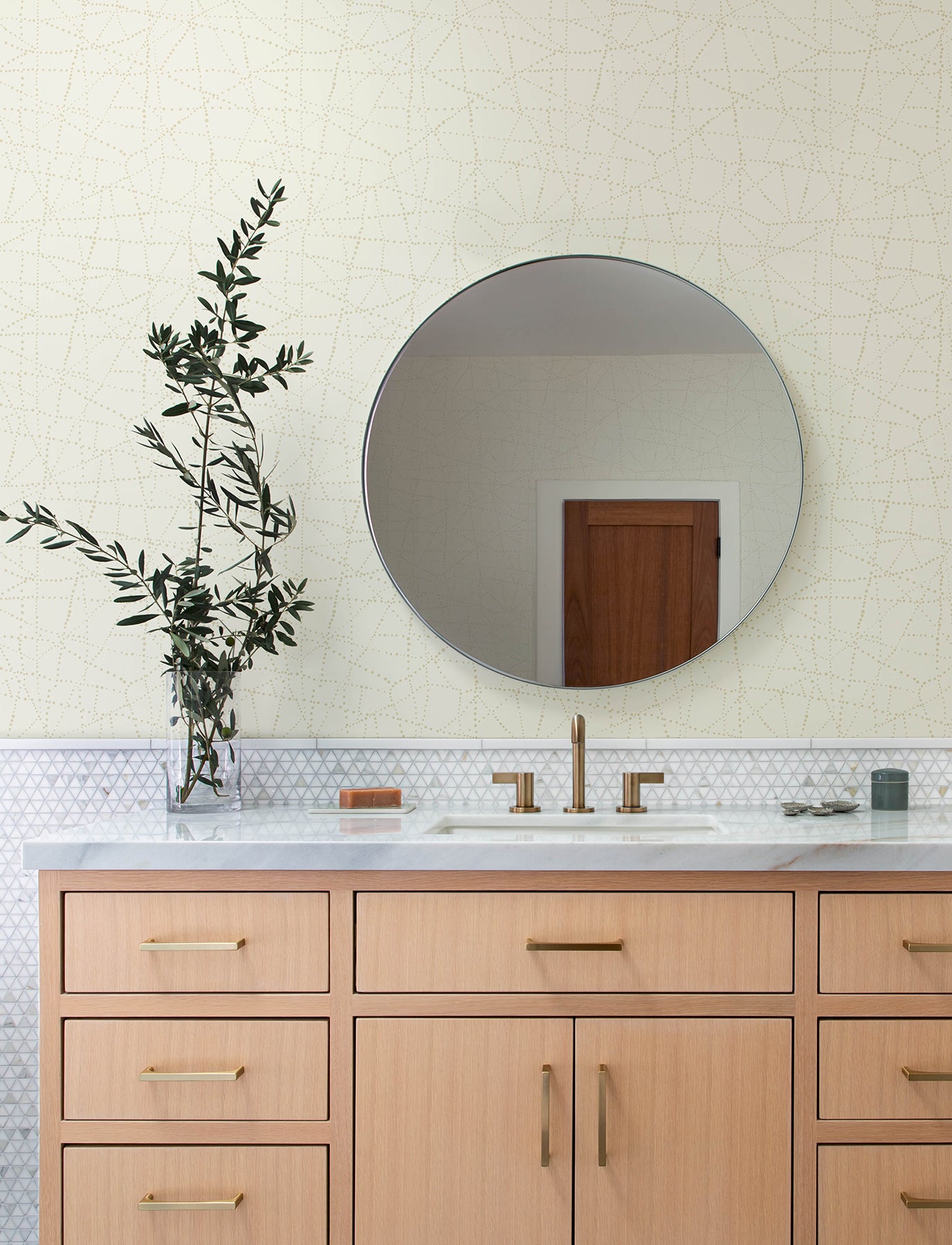 Alcott Cream Gold Dotted
