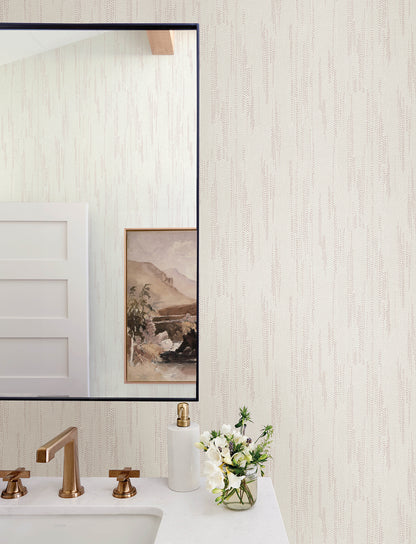 Baris Rose Gold Stipple Stripe Wallpaper