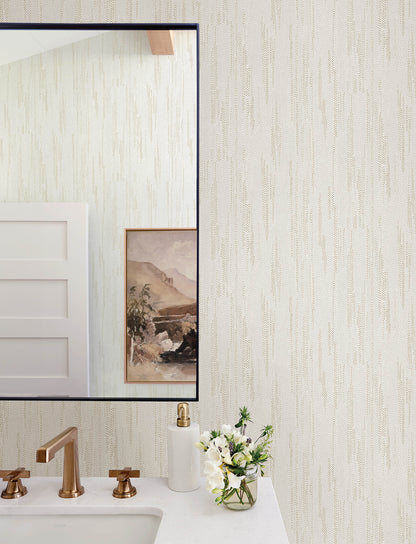 Baris Gold Stipple Stripe Wallpaper