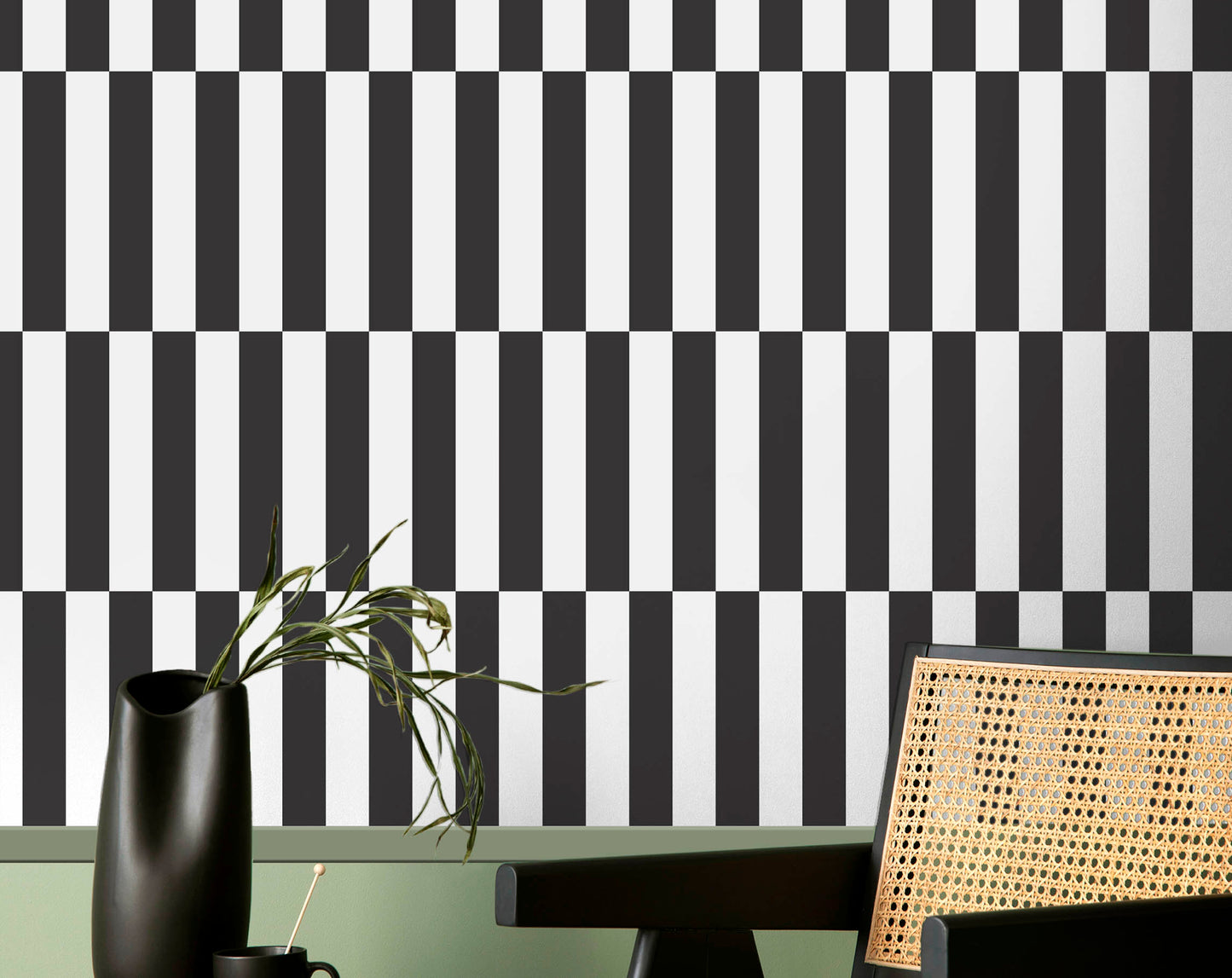 Ritmo Black White Stripe