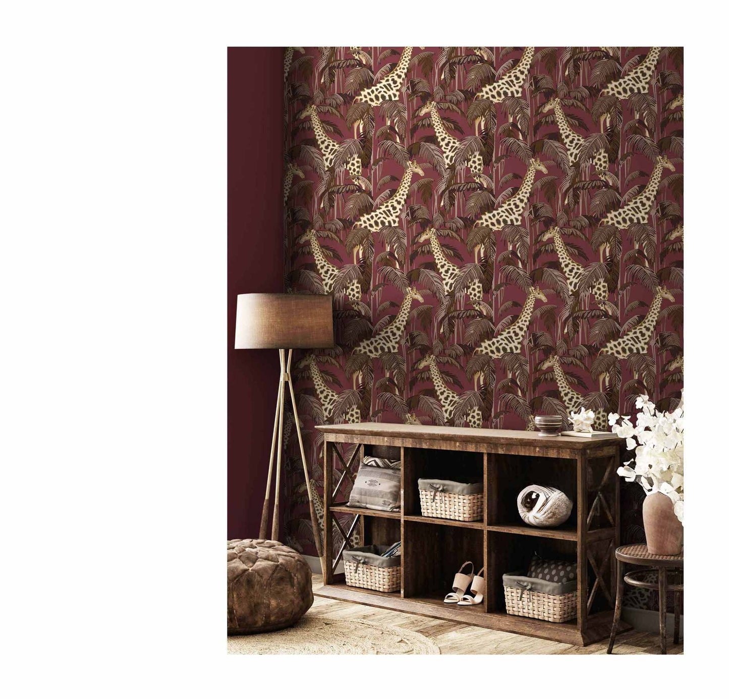 Giraffe Burgundy