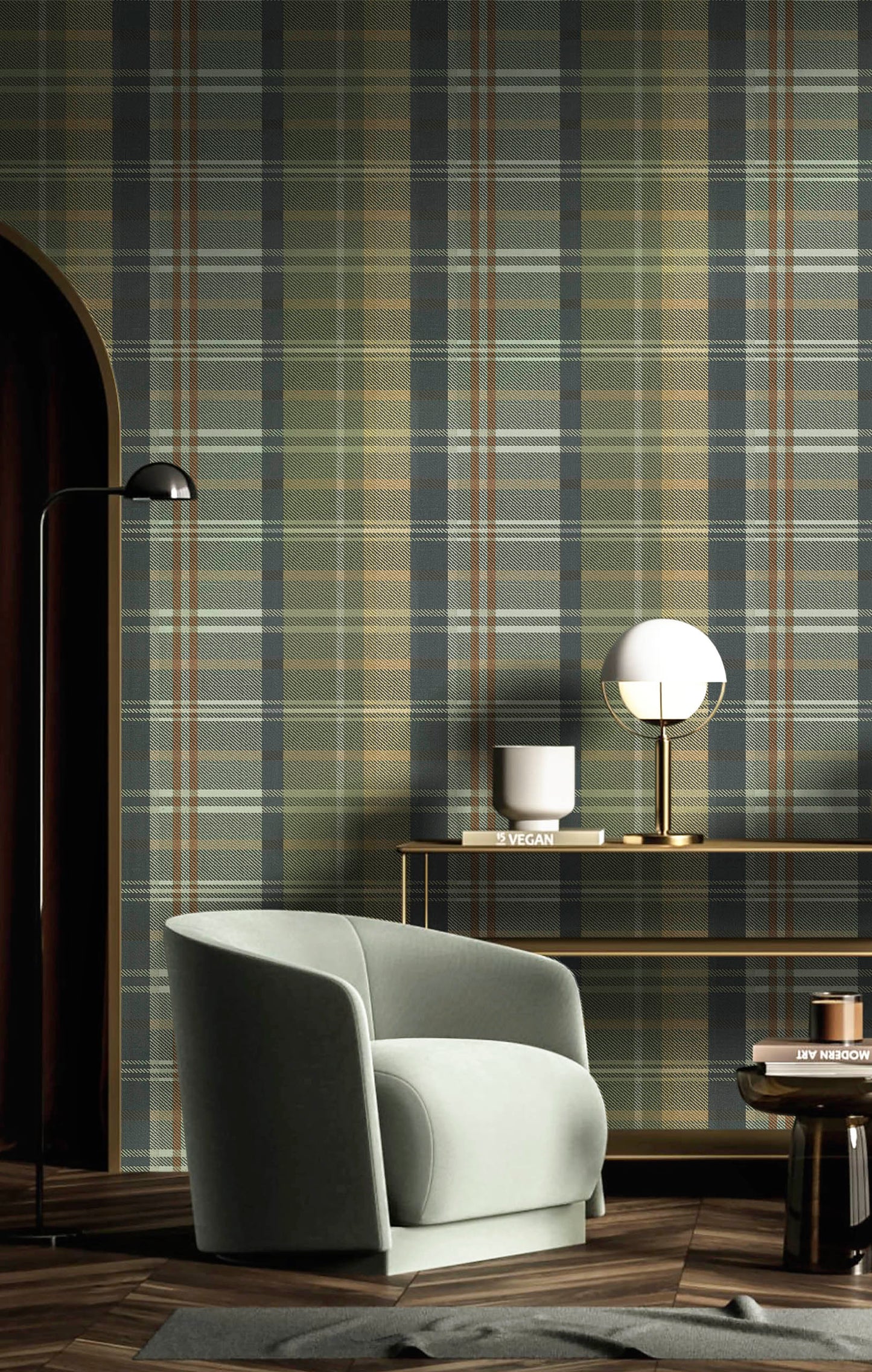 Scozzese Green Fabric Imitation