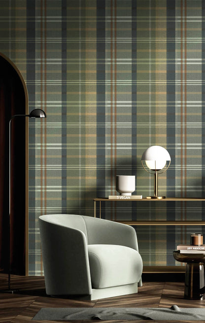 Scozzese Green Fabric Imitation