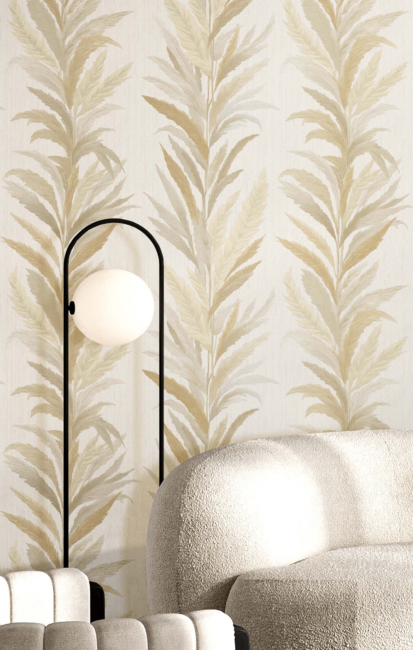 Foglia Cream Grey leaves