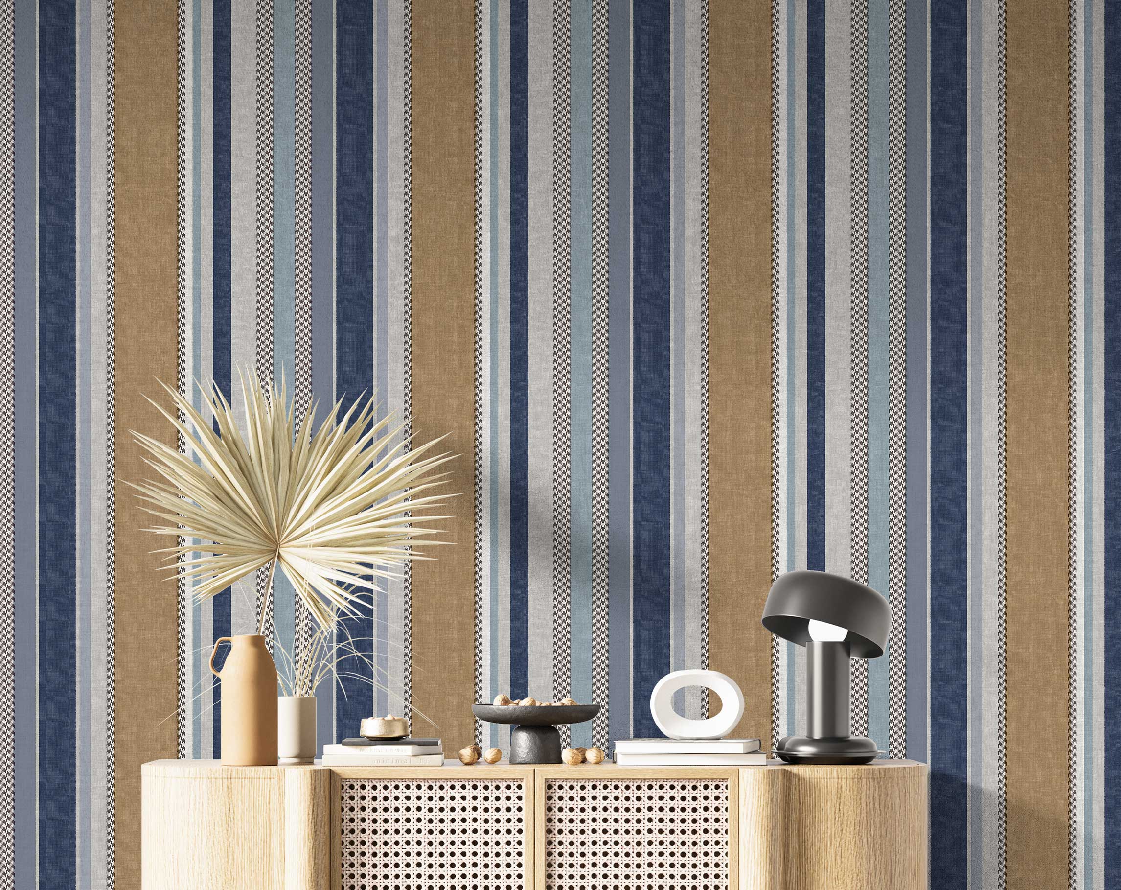 Riga Blue-Orange | Best Wallpapers and Wall Murals – Crystal Wallpapers