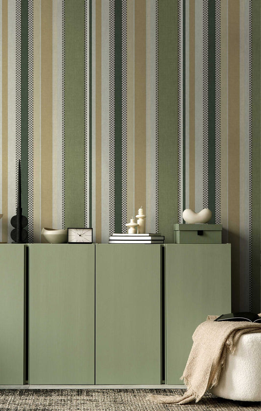 Riga Stripe Green-Ornage