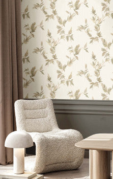 Ramage Beige Green leaves